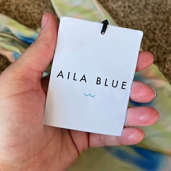 NWT Alia Blue Midnight in Paris swimsuit in Acid Tie Dye - Picture 3 of 7